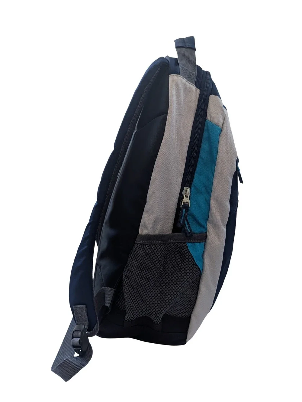 Swiss Gear Canvas Backpack Navy Teal Gray Black Adjustable Padded Straps